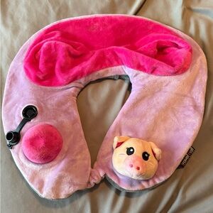 Travelmall pig inflatable neck pillow